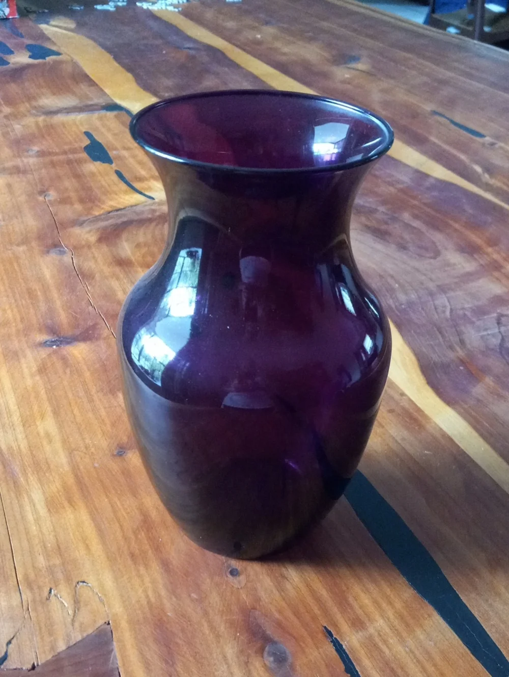 Purple Glass Vase - Unbranded Elegant Home Accent